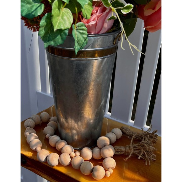 Chunky Wooden Beaded Tassel Garland - Picture 9 of 10